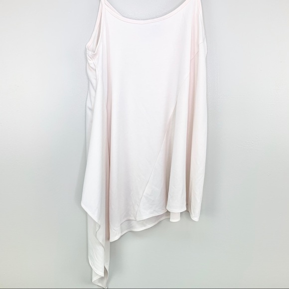 Bar III Ivory Just Blush Modal Asymmetrical Tank - Picture 6 of 9